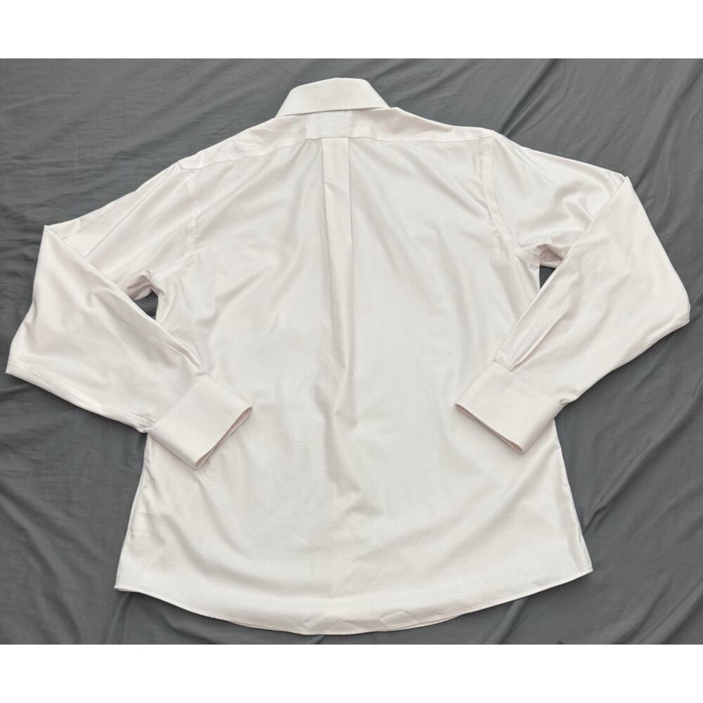 Brooks Brothers Regent Fit Dress Shirt Mens 15.5 Off White Pink Micro Check - Picture 8 of 12